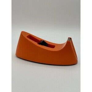Vintage 3M Model C-15 Decor Scotch Tape Dispenser Orange Weighted